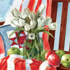 July Tulips by Carol Robinson Oil Painting