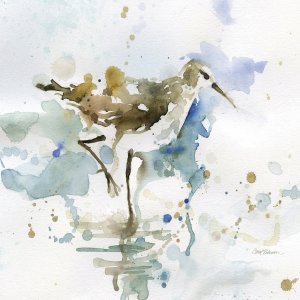 Malibu Sand Piper by Carol Robinson Oil Painting