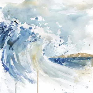 Malibu Surf I Oil Painting by Carol Robinson - Contemporary