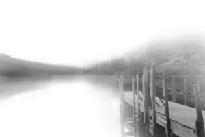 Mist on the Docks by Carol Robinson Oil Painting