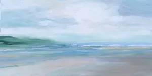 Misty Bay Oil Painting by Carol Robinson - Contemporary