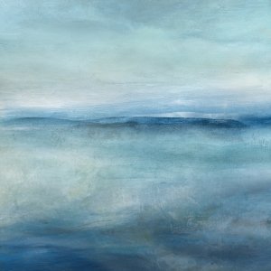 Misty Cobalt Sea by Carol Robinson Oil Painting