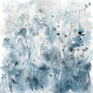 Misty Wildflower Morning by Carol Robinson Oil Painting