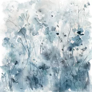 Misty Wildflower Morning by Carol Robinson Oil Painting