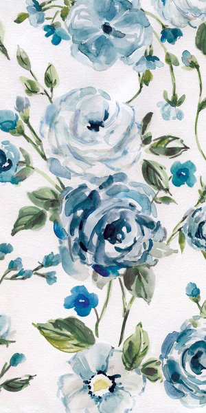 Moonlight Rose Garden I by Carol Robinson Oil Painting