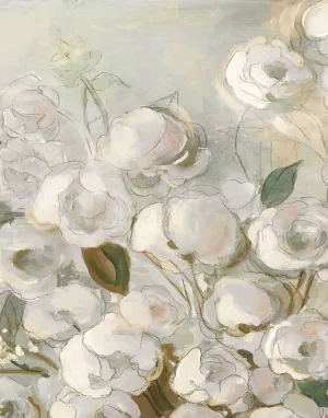 Moonlit Climbing Roses I by Carol Robinson Oil Painting