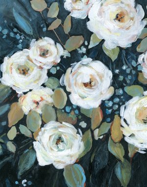 Moonlit Garden II by Carol Robinson Oil Painting