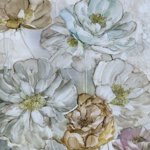 Moonlit Peonies by Carol Robinson Oil Painting