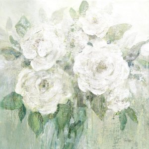 Muted White Blooms I by Carol Robinson Oil Painting