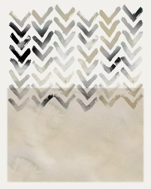 Neutral Chevron by Carol Robinson Oil Painting