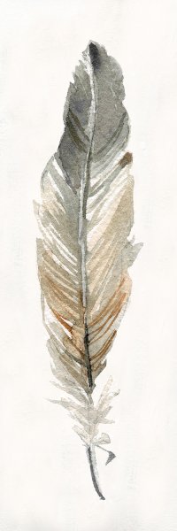 Neutral Feather I by Carol Robinson Oil Painting