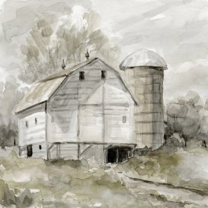 Neutral Silo by Carol Robinson Oil Painting