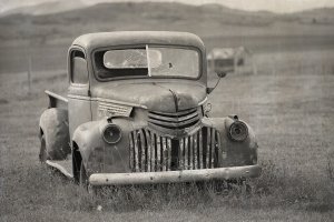 Old Farm Truck by Carol Robinson Oil Painting