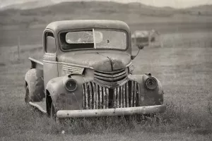 Old Farm Truck by Carol Robinson Oil Painting