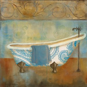 Paisley Bath I by Carol Robinson Oil Painting