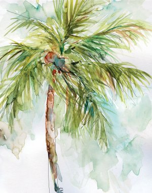 Palm Breezes I by Carol Robinson Oil Painting
