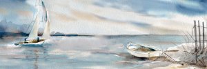Panoramic Coast Oil painting by Carol Robinson