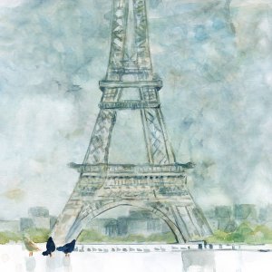 Paris in Flight by Carol Robinson Oil Painting