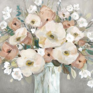 Pastel Poppies by Carol Robinson Oil Painting