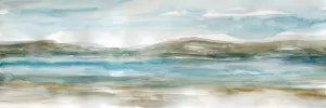Peaceful Beach I Oil Painting by Carol Robinson - Contemporary