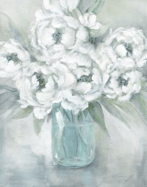 Peaceful Peonies by Carol Robinson Oil Painting