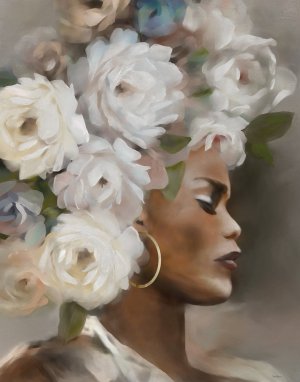 Petal Portrait by Carol Robinson Oil Painting