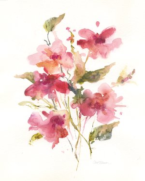 Pink Petals I by Carol Robinson Oil Painting