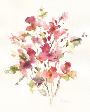 Pink Petals II by Carol Robinson Oil Painting
