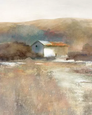 Prairie Homestead at Sunset Oil Painting by Carol Robinson - Contemporary