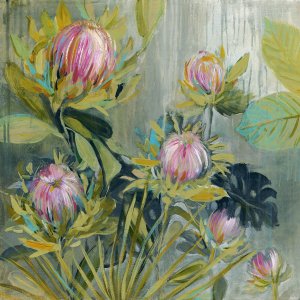 Protea Catching Rain by Carol Robinson Oil Painting