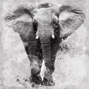 Proud Elephant Oil Painting by Carol Robinson - Contemporary