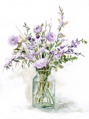 Purple Passion I by Carol Robinson Oil Painting