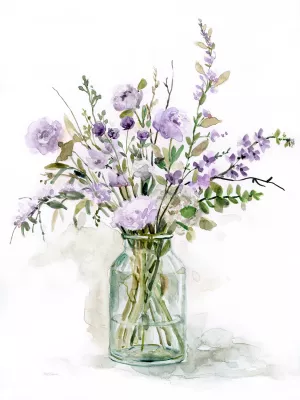 Purple Passion I by Carol Robinson Oil Painting