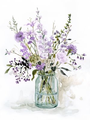 Purple Passion II by Carol Robinson Oil Painting