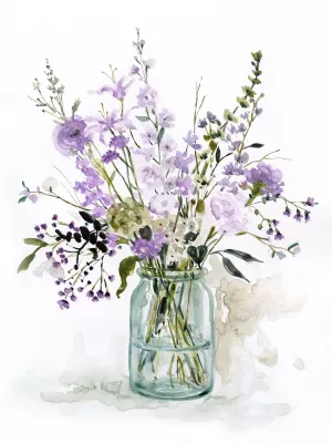 Purple Passion II by Carol Robinson Oil Painting