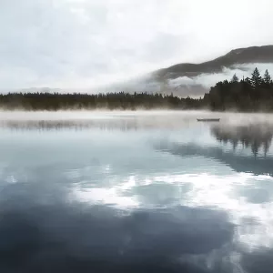 Quiet Moody Lake II by Carol Robinson Oil Painting