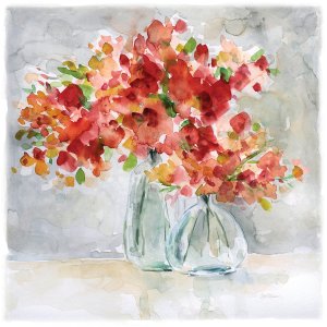 Red Arrangement by Carol Robinson Oil Painting