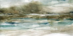 Riverbank Oil Painting by Carol Robinson - Contemporary