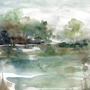 Riverbend Oil Painting by Carol Robinson - Contemporary