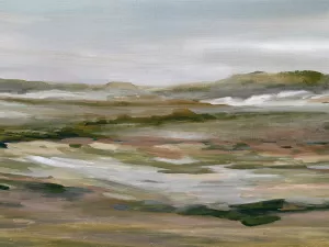 Rolling Desertscape Oil Painting by Carol Robinson - Contemporary