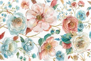 Rose Garden by Carol Robinson Oil Painting