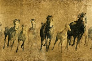Running Wild Gold by Carol Robinson Oil Painting