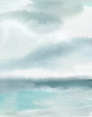 Seaside Sanctuary II Oil Painting by Carol Robinson - Contemporary