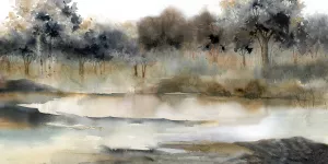 Serene River Oil Painting by Carol Robinson - Contemporary