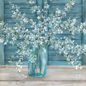 Shuttered Blossoms by Carol Robinson Oil Painting