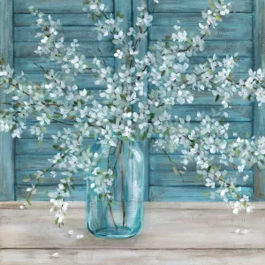 Shuttered Blossoms by Carol Robinson Oil Painting