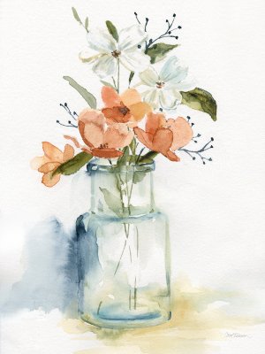 Simple Blossoms I by Carol Robinson Oil Painting
