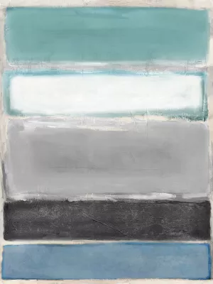Simple Design Color Blocks Oil Painting by Carol Robinson - Contemporary