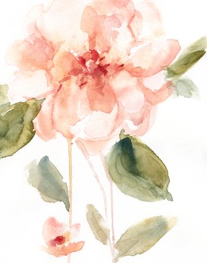 Single Perfect Bloom I by Carol Robinson Oil Painting