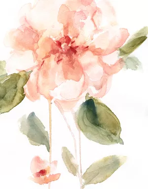 Single Perfect Bloom I by Carol Robinson Oil Painting